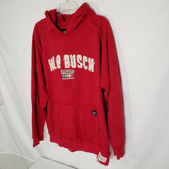 Kyle Busch Chase Hoodie Size Large Red Sewn JOE GIBBS Racing Nascar M&Ms - Picture 3 of 11